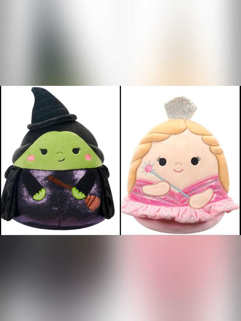 Squishmallows Set: Wicked Elphaba & Glinda 10" plush